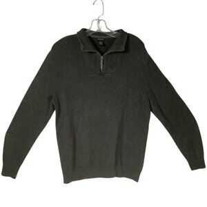 Calvin Klein Jeans Green 1/4 Zip Sweater‎ Men's Size Large Cotton Blend